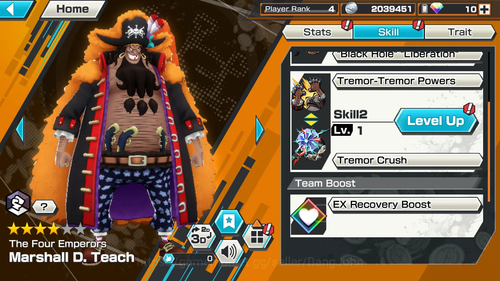 One Piece Bounty Rush Accounts Global|5EX|4E Teach,BTKOTP M.D Luffy,WI Law,BOMO K image 3