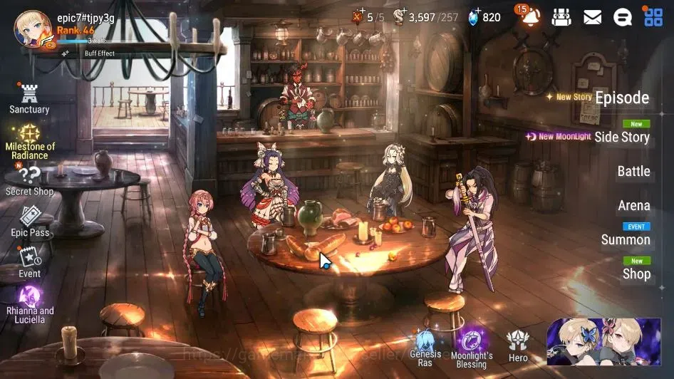 Epic Seven Accounts GLOBAL Unverif|New Era|3 ML(Rhianna&Luciella,TE Ka image 1