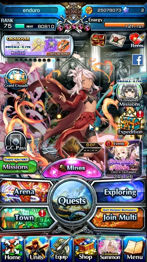 Grand Summoners Accounts End-Game Global|Rank 75|20 Ascend 10 TW|Inumuta,S Miyu,Shadow,Chloe,WH Fen,Lotte & Valerie,Madoka 1