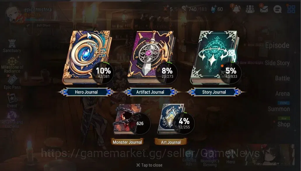Epic Seven Accounts GLOBAL Unverif|NewEra|2 ML (MOTS Iseria, LC Bellon image 3