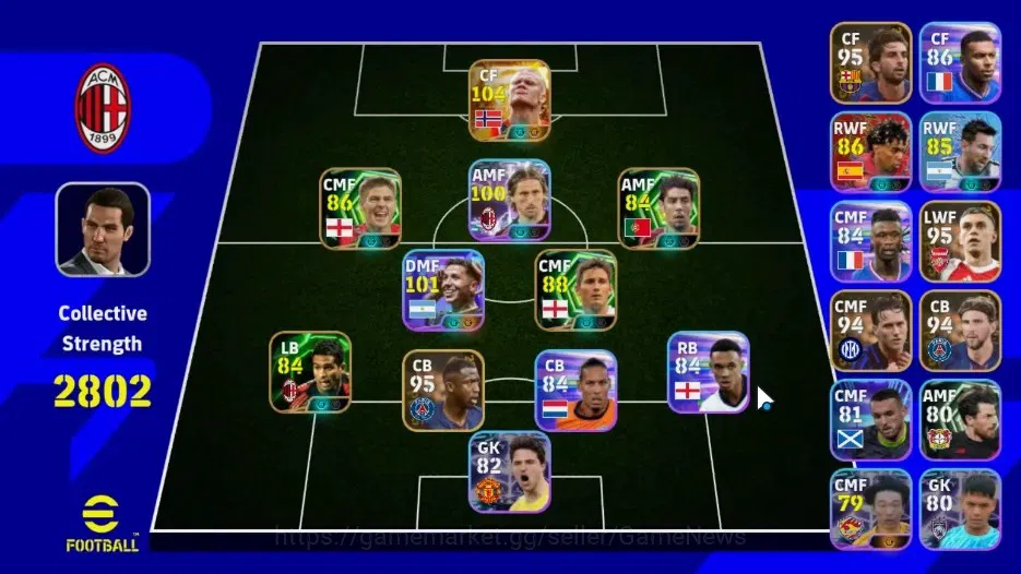 eFootball Accounts Legends & Iconic Players Android|Big Time Erling Haaland|Show Time Enzo Fernandes|Epic Frank 1