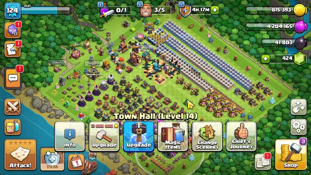 Clash of Clans Accounts TH 14 - BH 8|Limited Skin|LV 124|HH 8|BK 55,AQ 70, image 1