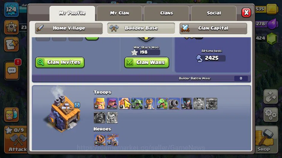 Clash of Clans Accounts TH 14 - BH 8|Limited Skin|LV 124|HH 8|BK 55,AQ 70, image 11