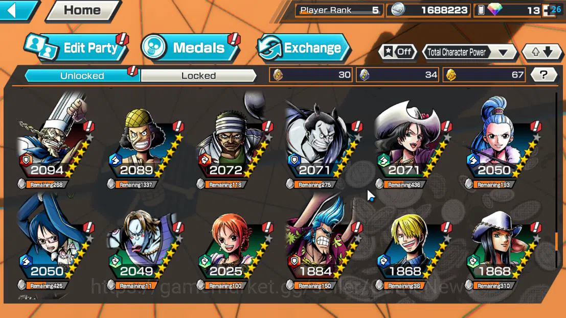 One Piece Bounty Rush Accounts Global|4 EX 1Max|[Borsalino],5Elder Saturn,GP Newg image 13