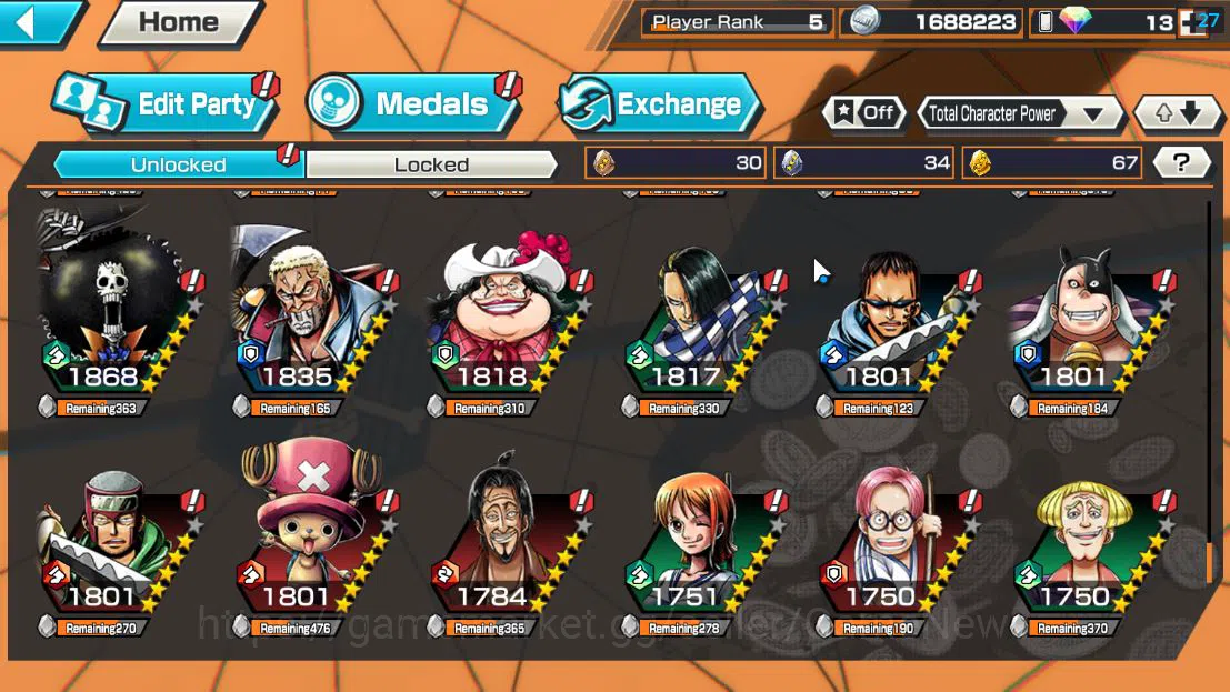 One Piece Bounty Rush Accounts Global|4 EX 1Max|[Borsalino],5Elder Saturn,GP Newg image 14