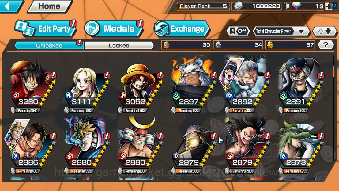 One Piece Bounty Rush Accounts Global|4 EX 1Max|[Borsalino],5Elder Saturn,GP Newg image 6