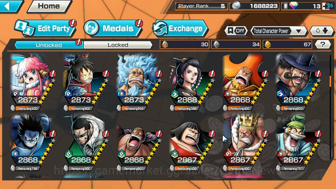 One Piece Bounty Rush Accounts Global|4 EX 1Max|[Borsalino],5Elder Saturn,GP Newg image 7