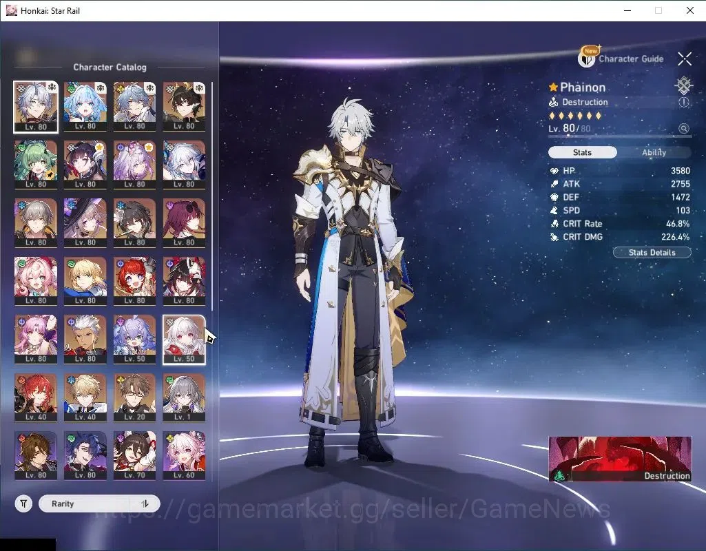 Honkai Star Rail Accounts Asia|TL 70|Premium Phainon|17 Limited|[Hysilens,Ar image 4