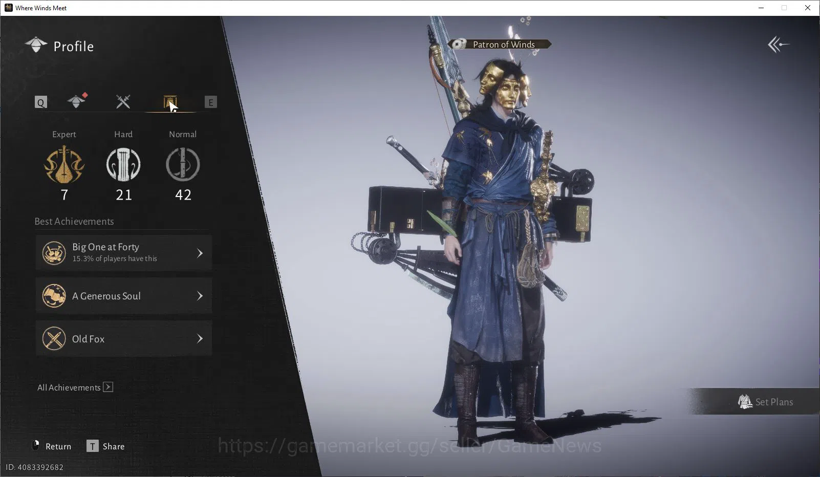 Where Winds Meet Accounts GLOBAL Lv75| GS 18813 |Well Build Nameless Sword & image 13