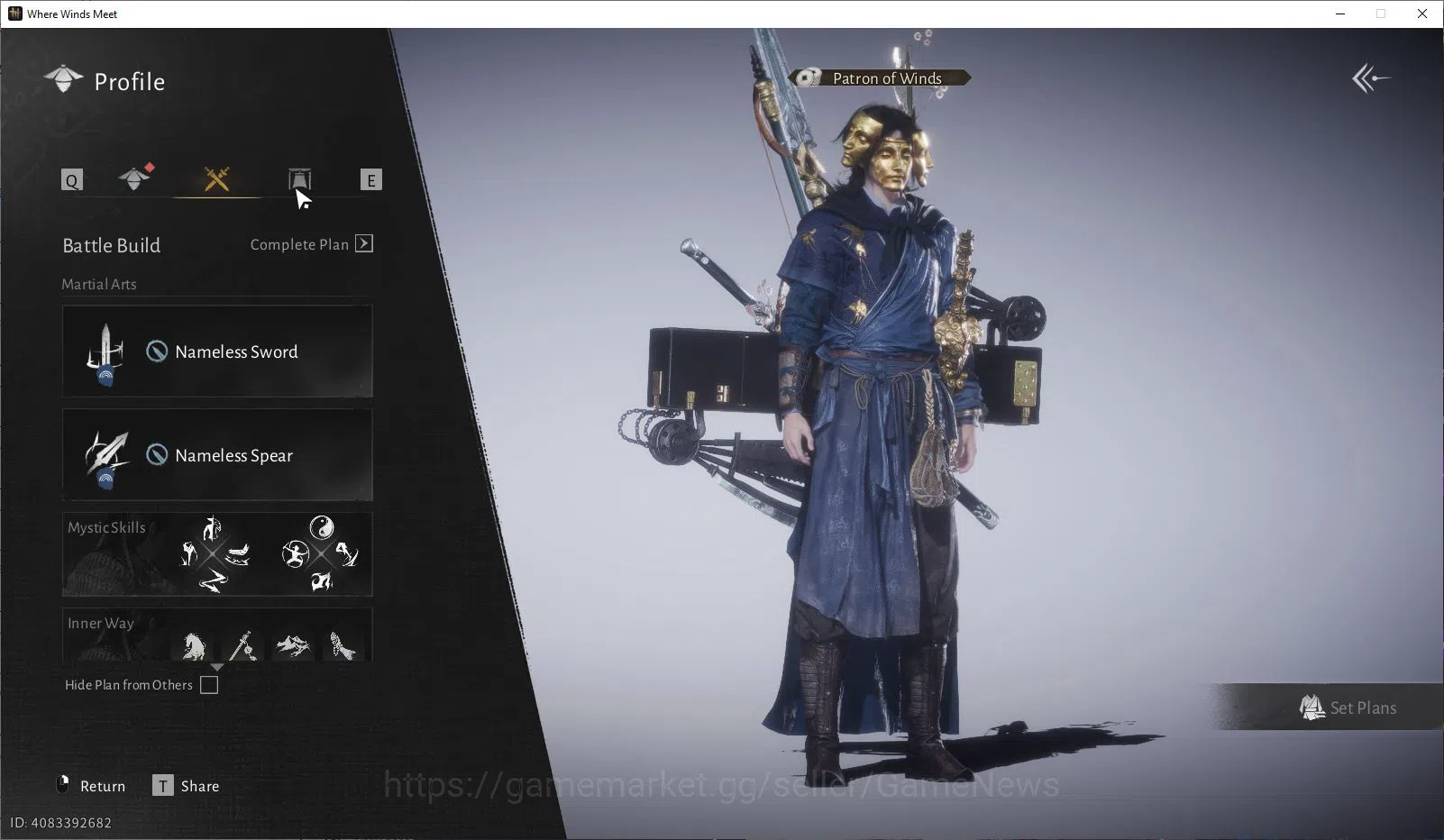Where Winds Meet Accounts GLOBAL Lv75| GS 18813 |Well Build Nameless Sword & image 14