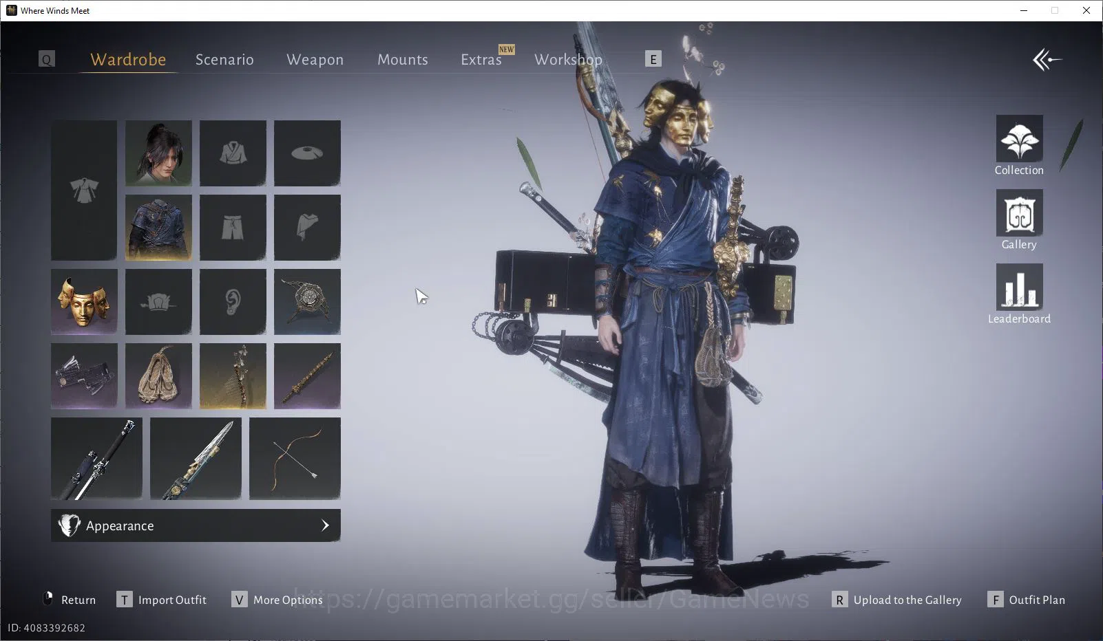 Where Winds Meet Accounts GLOBAL Lv75| GS 18813 |Well Build Nameless Sword & image 9
