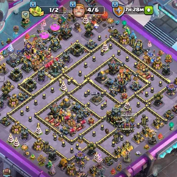 Clash of Clans Accounts High-End future scneryth 17 max20 skin heroes4-equipment epic maxwall max - unlock all troopsheroes