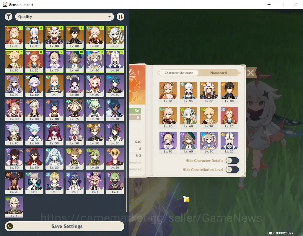 Genshin Impact Accounts Others Asia|AR 56|6 Limited + 4(*5 Weapon)|Nahida,Ayaka,Kazuha,Yoimima,Itto,Zhongli|Reuni On|Male 1