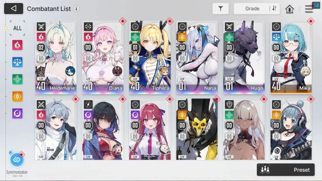 Chaos Zero Nightmare Accounts ASIA|Lv 52|5 SSR [HaidemarieM2+Sign, Diana,Tiphera image 3