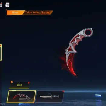 Blood Strike Accounts Collab Skin Asia|Meele Ultra Talon Knife Scythe|Ultra Vector Flame Fox,SCAR Molten Core,Ethan Raid