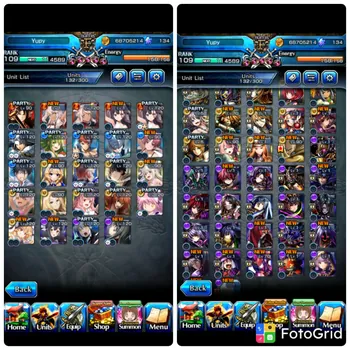 Grand Summoners Accounts Mid-Game #GS75 [GLOBAL] Rank 109 | Houka Luck83+TW, UP Roy +TW, Summer Miyu +TW, Touma +TW, Kenshin
