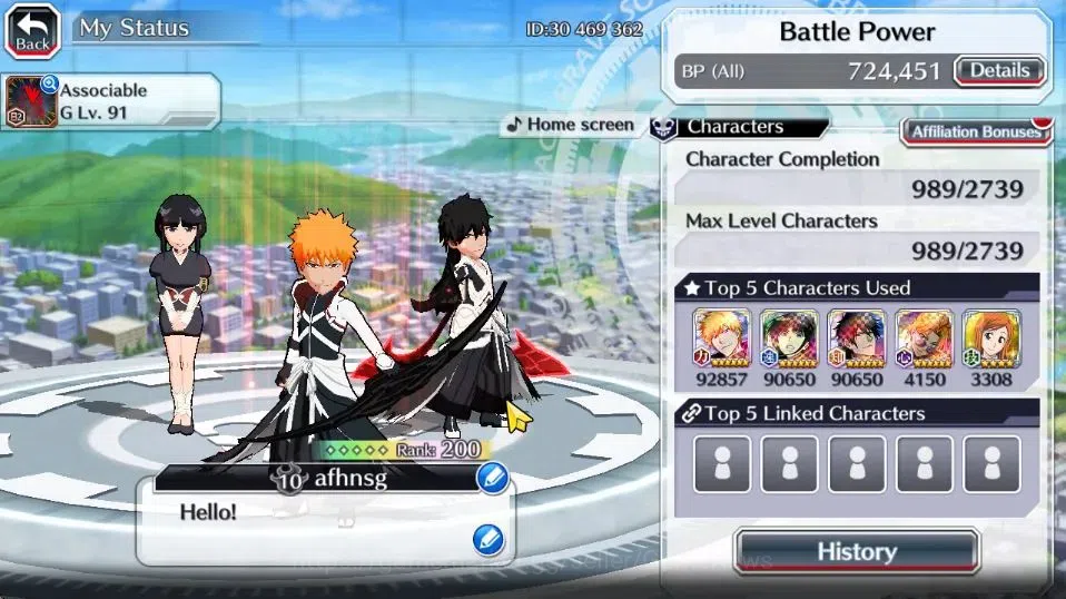 Bleach: Brave Souls Accounts [GLOBAL]50K Orb|2 New Renewed Ichigo,Rukia 10th An image 3