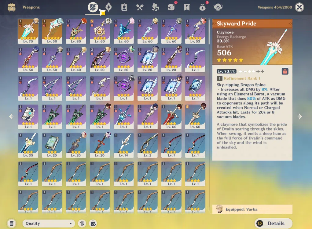 Genshin Impact Accounts ASIA|AR48|6Limited+2(*5Weapon)|Mavuika,Flin,Varka, image 9