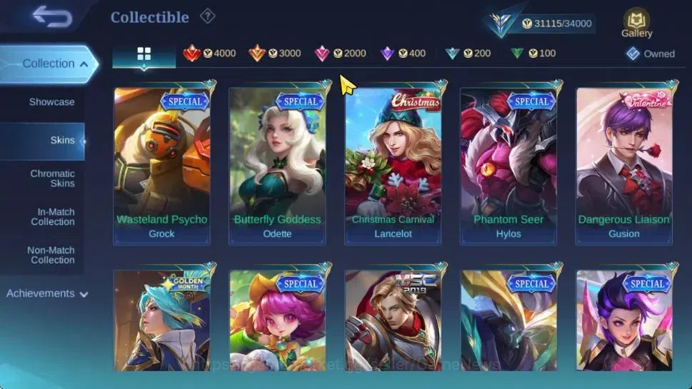 Mobile Legends: Bang Bang Accounts Hero 107|Skin 155|CC Nata,Pace Fanny,Venom[Grock,G image 10