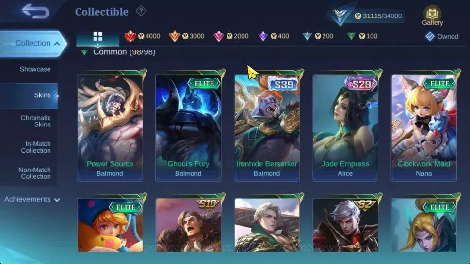 Mobile Legends: Bang Bang Accounts Hero 107|Skin 155|CC Nata,Pace Fanny,Venom[Grock,G image 12