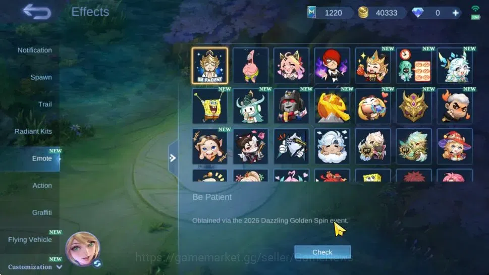 Mobile Legends: Bang Bang Accounts Hero 107|Skin 155|CC Nata,Pace Fanny,Venom[Grock,G image 19