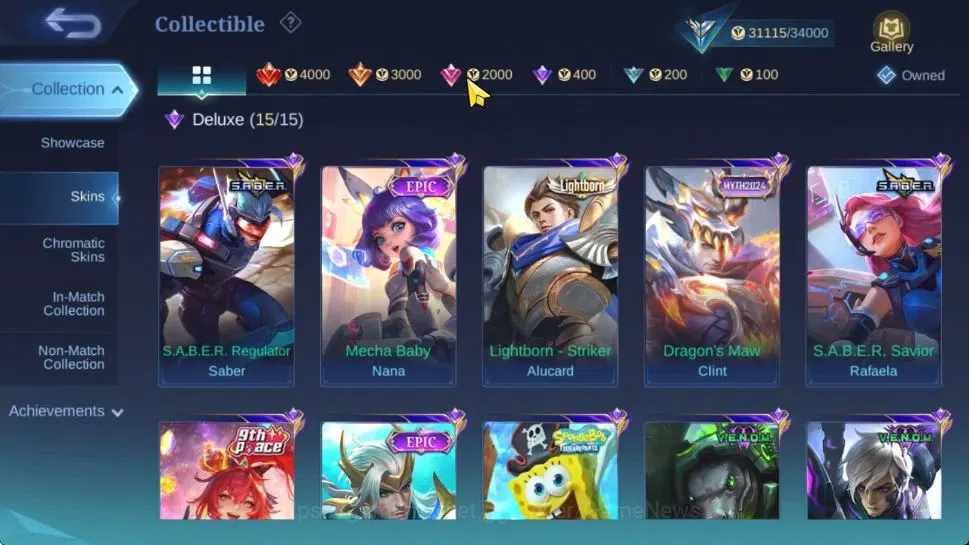 Mobile Legends: Bang Bang Accounts Hero 107|Skin 155|CC Nata,Pace Fanny,Venom[Grock,G image 6