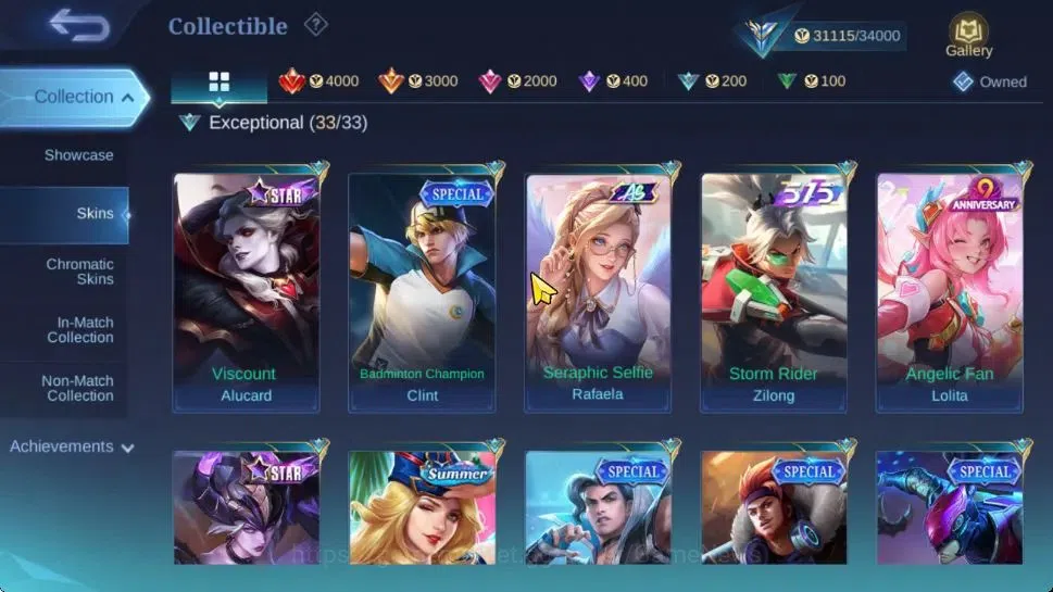 Mobile Legends: Bang Bang Accounts Hero 107|Skin 155|CC Nata,Pace Fanny,Venom[Grock,G image 8