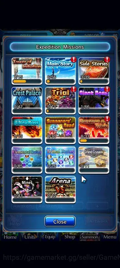Grand Summoners Accounts End-Game Global|Rank 50|2 Ascend+1 TW( Reimu Hakurei+TW,Selia Sourcecript Witch)|Lpot 71|Check 8