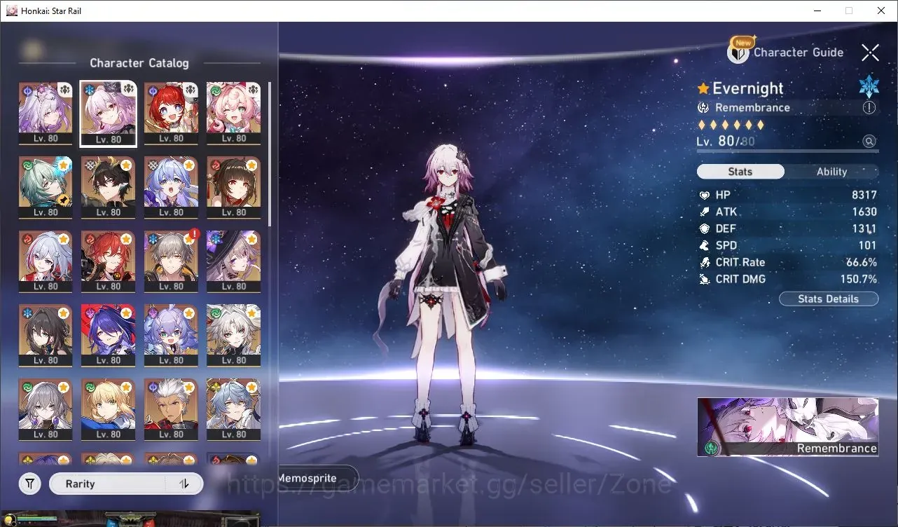 Honkai Star Rail Accounts Others ASIA|TL70|18 Lim SemiPrem Castorice+All Lc+DHPT,Saber,Archer,Acheron|MC Male|Detail Cek 1