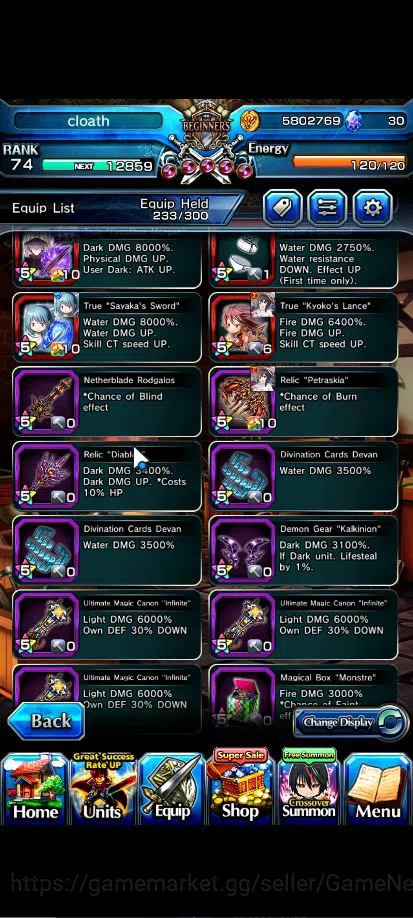 Grand Summoners Accounts Global|Rank 74|15 Asc+ 4 TW|[Sayaka,Chloe,Kyoko,Sa image 11