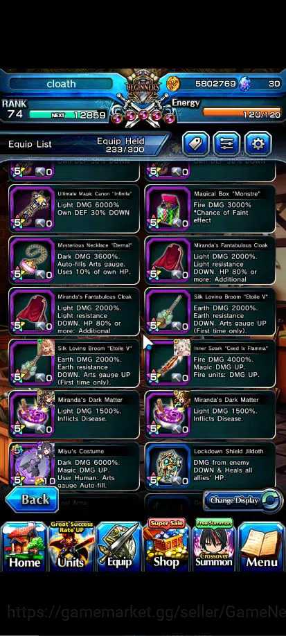 Grand Summoners Accounts Global|Rank 74|15 Asc+ 4 TW|[Sayaka,Chloe,Kyoko,Sa image 12