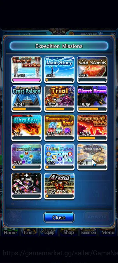 Grand Summoners Accounts Global|Rank 74|15 Asc+ 4 TW|[Sayaka,Chloe,Kyoko,Sa image 16