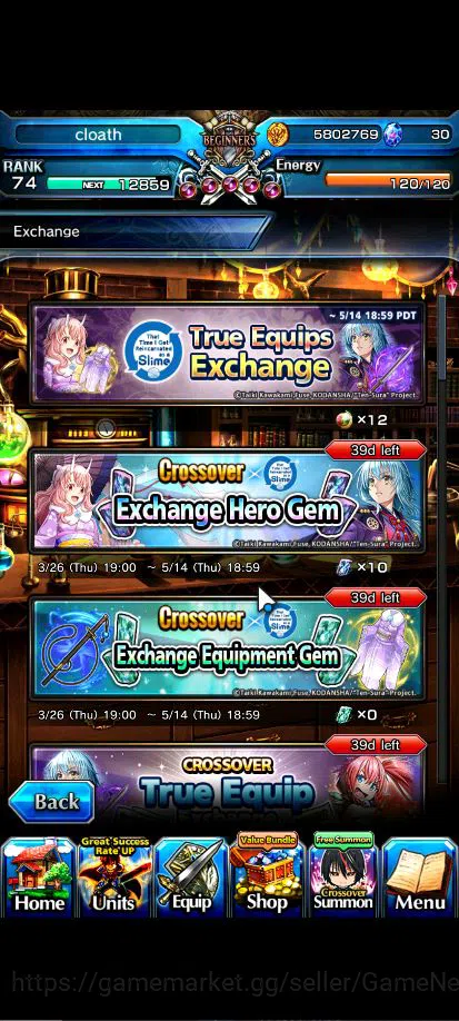 Grand Summoners Accounts Global|Rank 74|15 Asc+ 4 TW|[Sayaka,Chloe,Kyoko,Sa image 17