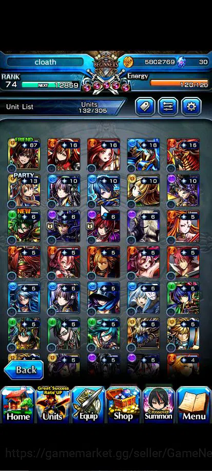 Grand Summoners Accounts Global|Rank 74|15 Asc+ 4 TW|[Sayaka,Chloe,Kyoko,Sa image 5