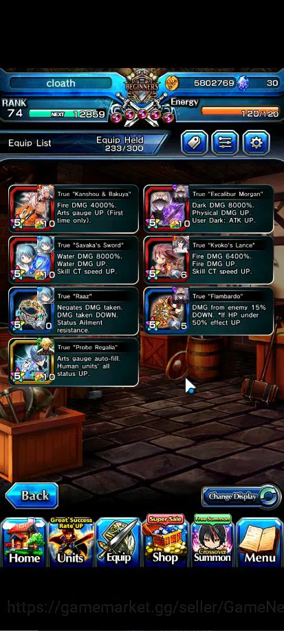Grand Summoners Accounts Global|Rank 74|15 Asc+ 4 TW|[Sayaka,Chloe,Kyoko,Sa image 8