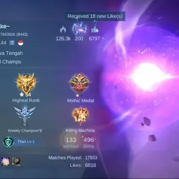 Mobile Legends: Bang Bang Accounts Collector H 133|S 496|Mega|High Glory54|Legend Alucard|2 Collector|SoulVesel Cecil|JJK