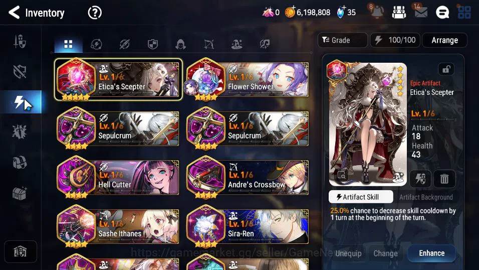 Epic Seven Accounts GLOBAL Unverif|New Era|2 ML(LOTScales,Death Dealer image 11