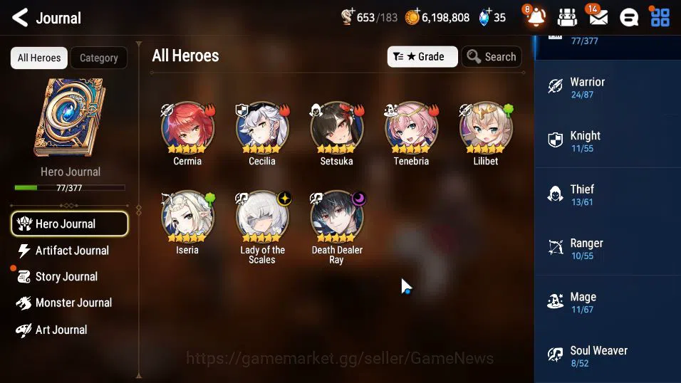 Epic Seven Accounts GLOBAL Unverif|New Era|2 ML(LOTScales,Death Dealer image 16