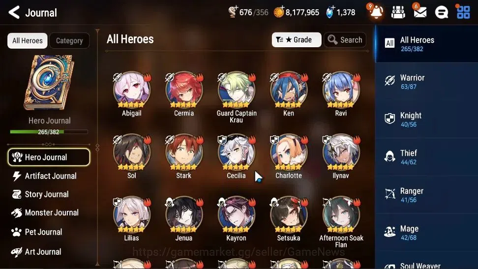 Epic Seven Accounts High-End ASIA Verif|37 ML(Notos,ScholNurse Yulha,BArunka,GRas,Belian,etc)+Ab Fumyr,Stark|AUTO W|SPed 301 11