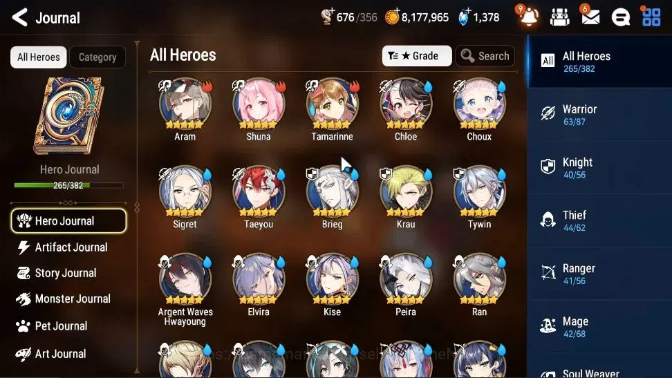 Epic Seven Accounts High-End ASIA Verif|37 ML(Notos,ScholNurse Yulha,BArunka,GRas,Belian,etc)+Ab Fumyr,Stark|AUTO W|SPed 301 13