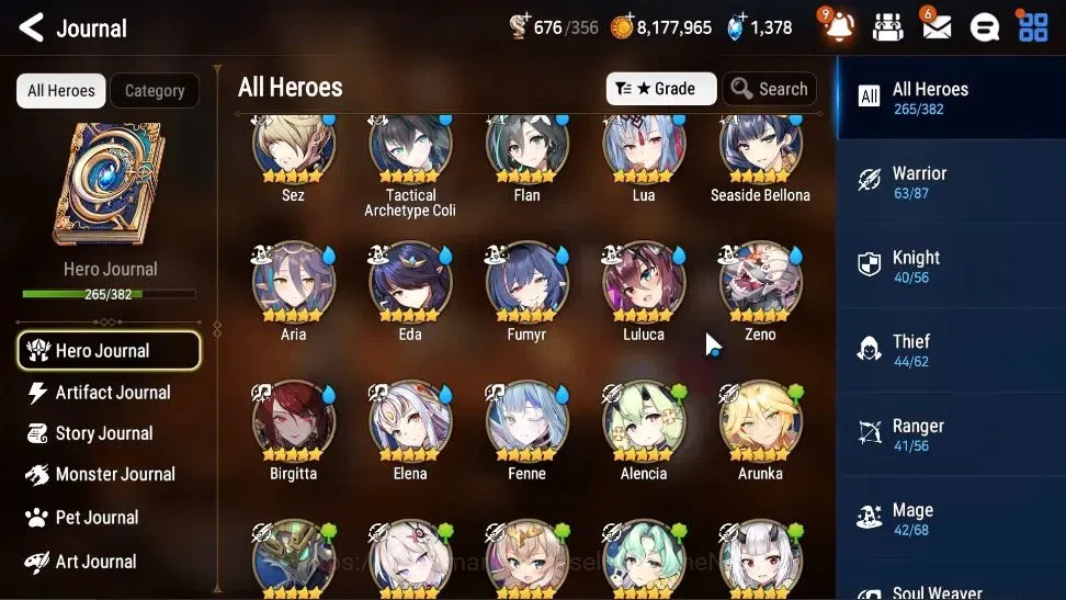 Epic Seven Accounts High-End ASIA Verif|37 ML(Notos,ScholNurse Yulha,BArunka,GRas,Belian,etc)+Ab Fumyr,Stark|AUTO W|SPed 301 14