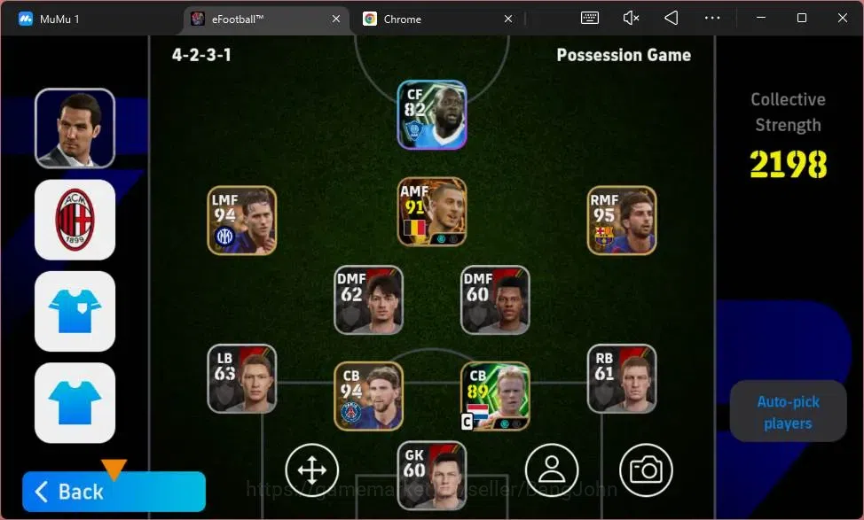 eFootball Accounts Android | PW 2198 | Bigtime Hazard, Epic Koeman |  image 2