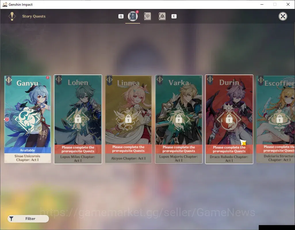 Genshin Impact Accounts Asia|AR 46|3 Limited + 1 (*5 Weapon)| Mavuika + Si image 17