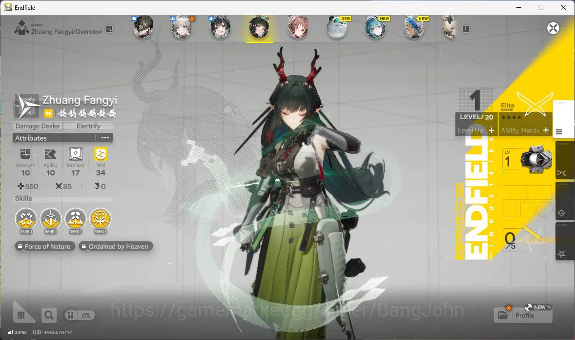 Arknights: Endfield Accounts ASIA | Starter, Zuang fungyi, Ardelia, WP 6s 1. Mo image 2