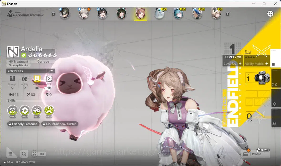 Arknights: Endfield Accounts ASIA | Starter, Zuang fungyi, Ardelia, WP 6s 1. Mo image 3