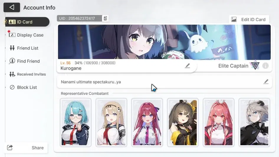 Chaos Zero Nightmare Accounts ASIA|Lv 56|3,6K Crys|14 SSR[Chizuru+Sign,NineM2,Se image 2