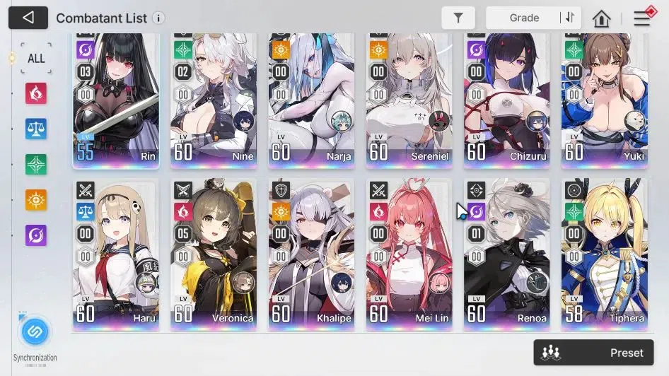 Chaos Zero Nightmare Accounts ASIA|Lv 56|3,6K Crys|14 SSR[Chizuru+Sign,NineM2,Se image 3