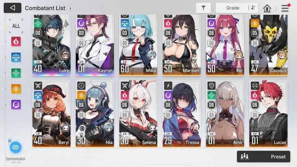 Chaos Zero Nightmare Accounts ASIA|Lv 56|3,6K Crys|14 SSR[Chizuru+Sign,NineM2,Se image 4