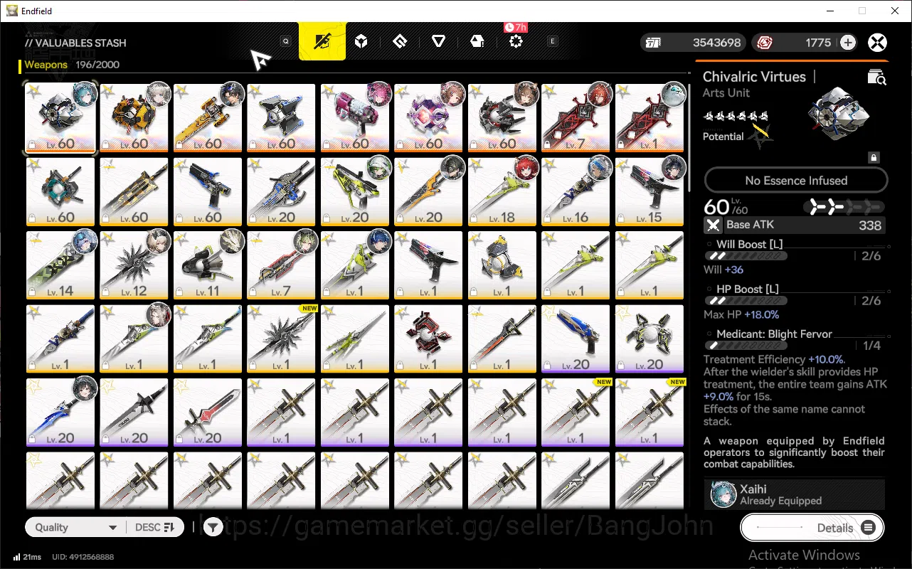 Arknights: Endfield Accounts ASIA | lv 56, ember, Yvonne, last rite, Ardelia, p image 3