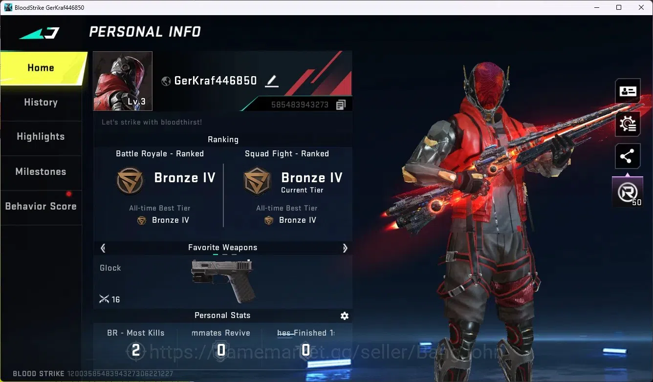 Blood Strike Accounts ASIA |1 Evo: M1887-Destroyer | 1 Epic - Changing C image 1